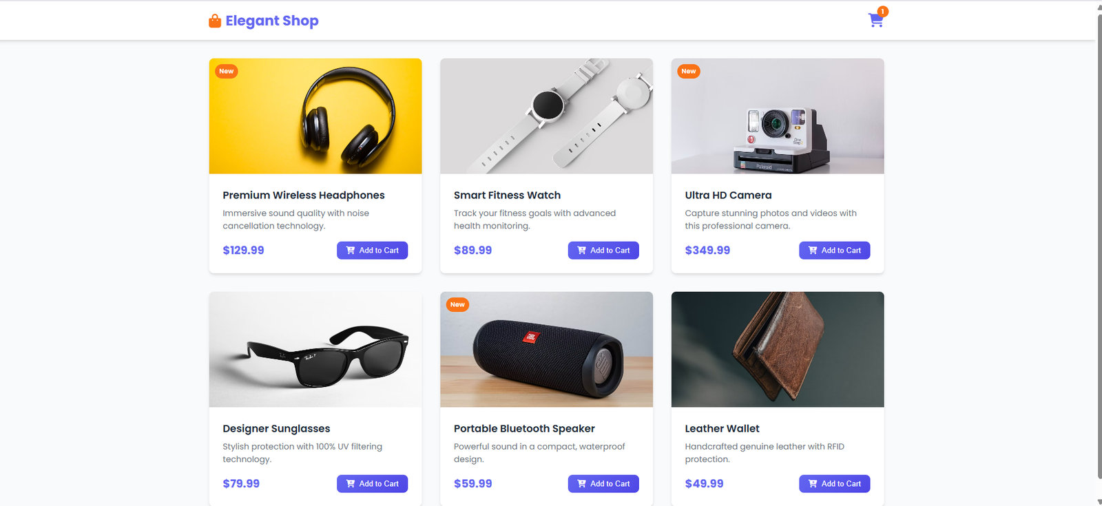 Flying Product to Cart Animation